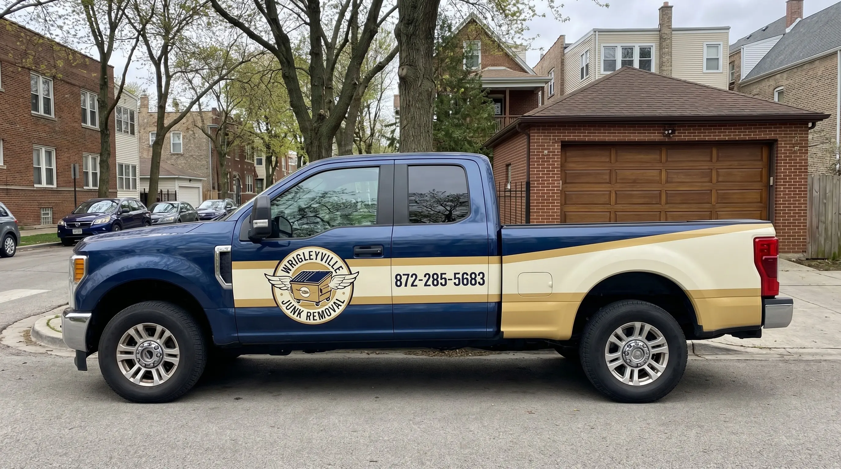 Wrigleyville Junk Removal truck and crew ready for a Chicago junk haul
